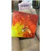Image 2 : 1 FRAMED AND 3 UNFRAMED ORIGINAL PAINTINGS ON CANVAS