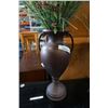 Image 2 : 2 METAL VASES - ONE ON STAND