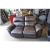 Image 2 : LEATHER DOUBLE RECLINER - FROM SANDYS FURNITURE
