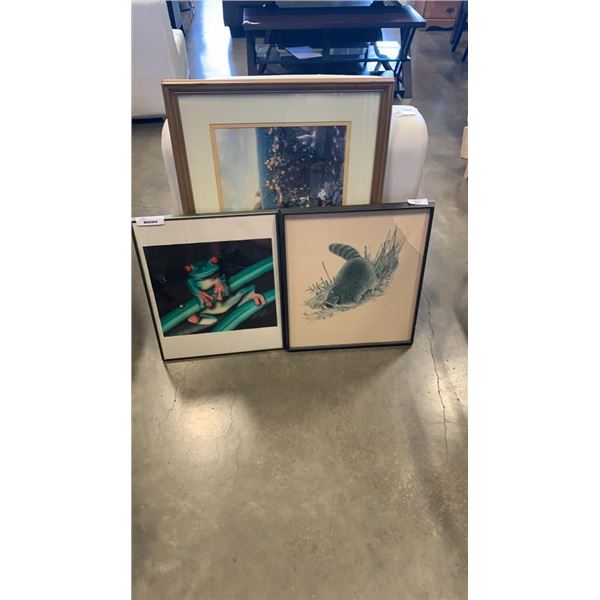 3 FRAMED PRINTS