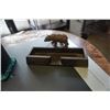 Image 2 : PAUA SHELL NEW ZEALAND KIWI COIN DISPLAY, BEAR PEN HOLDER AND FELLOWES LAP DESK