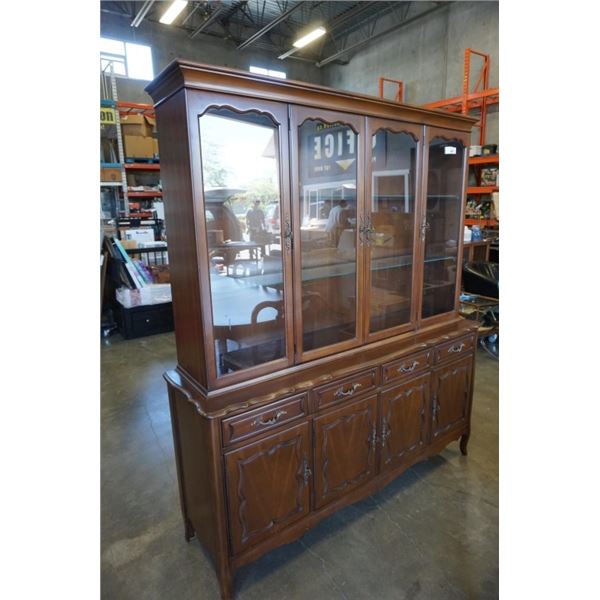 MALCOLM FURNITURE FRENCH PROVINCIAL 2 PIECE CHINA CABINET