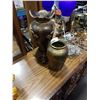Image 2 : LOT OF ESTATE GOODS - SILVER PLATE BOWL AND COASTERS, CANDLE HOLDERS, VASES, ETC
