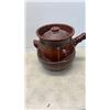 Image 3 : 2 BEAN CROCKS - 11 AND 7 INCHES TALL