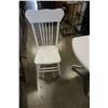 Image 2 : WHITE PAINTED DROPLEAF DINING TABLE WITH 2 PRESSBACK CHAIRS