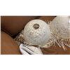 Image 2 : 2 MILK GLASS LAMP SHADES W/ TASSELS