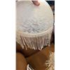 Image 3 : 2 MILK GLASS LAMP SHADES W/ TASSELS