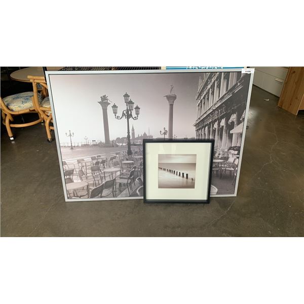 LARGE STREET PRINT AND FOGGY BEACH PRINT