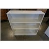 Image 1 : WHITE BOOKSHELF 3 FOOT WIDE X 10 INCHES DEEP X 3 FOOT TALL