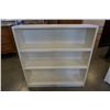 Image 2 : WHITE BOOKSHELF 3 FOOT WIDE X 10 INCHES DEEP X 3 FOOT TALL