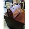 Image 1 : LEATHER PET CARRIER - PUPPY LOVE FOREVER