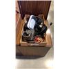 Image 1 : Box of electronics including wifi extender and turtle beach headset