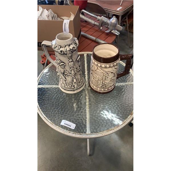 2 LARGE STEINS - 12 AND 14 INCHES TALL