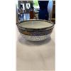 Image 1 : 8 inch diameter Winton ware salad bowl with silver plate fence rim