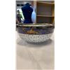 Image 3 : 8 inch diameter Winton ware salad bowl with silver plate fence rim