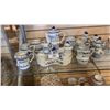 Image 1 : BLUE ONION COFFEE SERVING SET - INCLUDES COFFEE POT, MUGS, SERVING TRAY WITH CREAM AND SUGAR, JAM JE