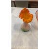 Image 2 : 2 DEPRESSION GLASS BOWLS AND ART GLASS VASE