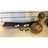 Image 1 : Glass and leather decanter