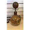 Image 2 : Glass and leather decanter
