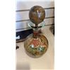 Image 3 : Glass and leather decanter
