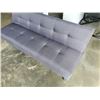 Image 2 : NEW HOME ELEGANCE CHARCOAL GREY FABRIC CLICK CLACK FOLDING SOFA BED RETAIL $899