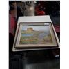 Image 1 : HAT ROCK PAINTING ON CANVAS SIGNED LETHA MYERS