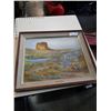Image 2 : HAT ROCK PAINTING ON CANVAS SIGNED LETHA MYERS