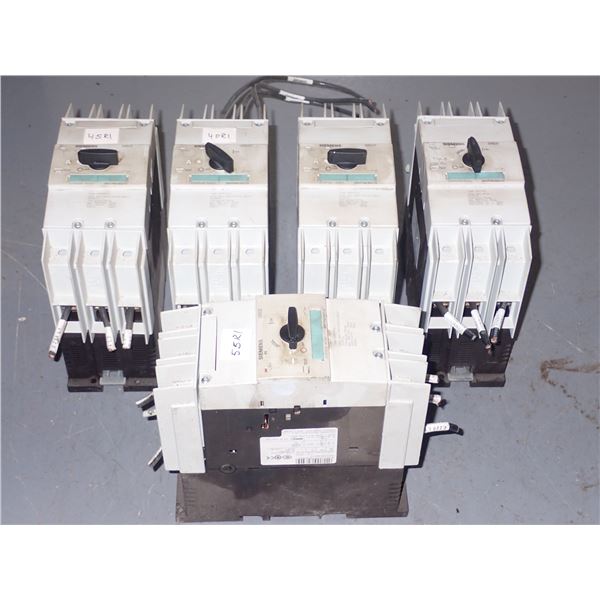 Lot of (5) Siemens #3RV1742-5ED10 Circuit breakers