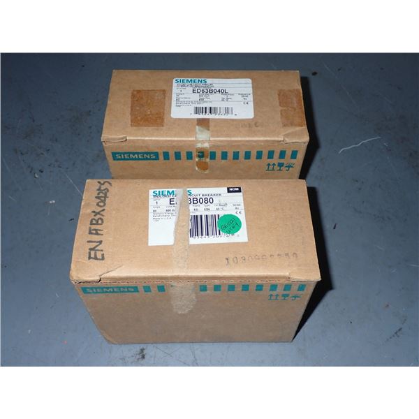 Lot (2) Siemens Breakers