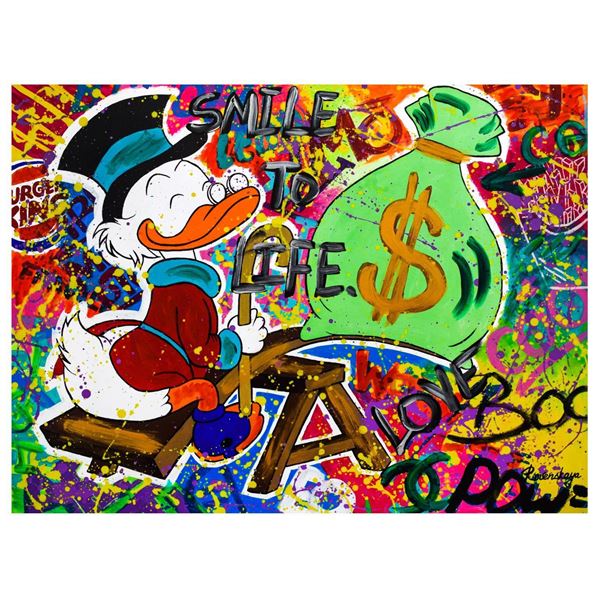 Nastya Rovenskaya- Mixed Media "Playing with Money"
