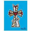 Image 1 : Britto, "Blessings (Blue)" Hand Signed Limited Edition Giclee on Canvas; Authenticated.