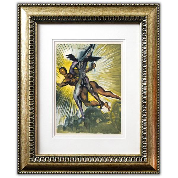 Salvador Dali- Original Color Woodcut on B.F.K. Rives Paper "Purgatory 8"