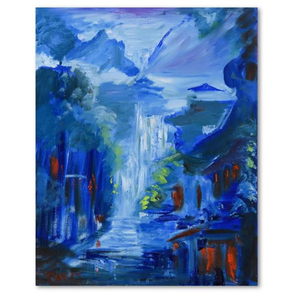 Elliot Fallas, "Into the Mist" Original Oil Painting on Canvas, Hand Signed with Letter of Authentic