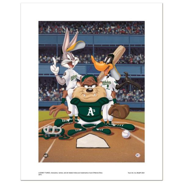 "At the Plate (Athletics)" Numbered Limited Edition Giclee from Warner Bros. with Certificate of Aut