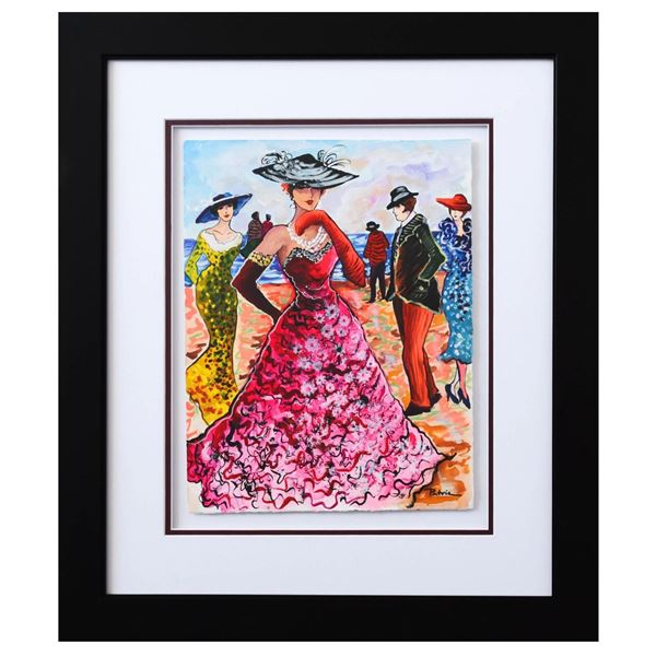 Patricia Govezensky- Original Watercolor "Rio De Janeiro beach"