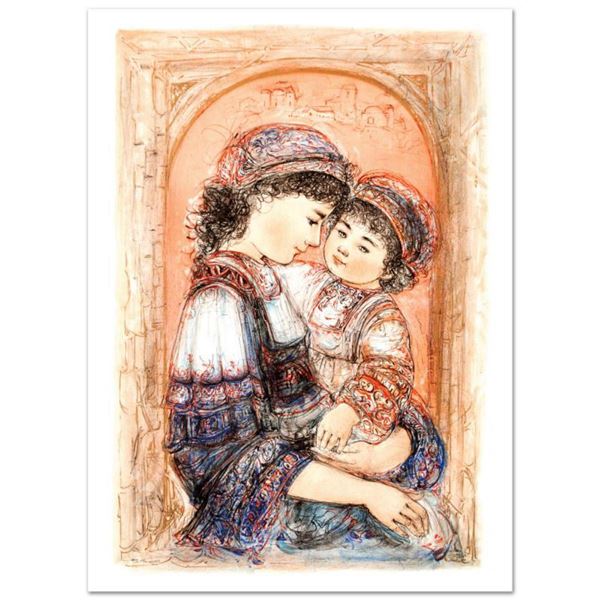 "Mother and Child of Thera" Limited Edition Lithograph (26" x 39") by Edna Hibel (1917-2014), Number