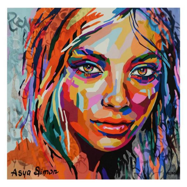 Asya Simon, Limited Edition on Canvas, Numbered and Hand Signed with Letter of Authenticity.