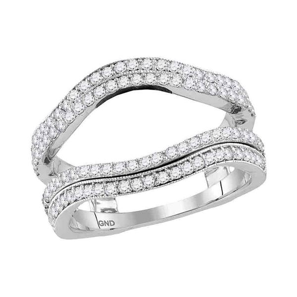 Round Diamond Solitaire Enhancer Wedding Band 3/4 Cttw 14KT White Gold