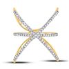 Image 2 : Round Diamond Negative Space Fashion Ring 1/3 Cttw 10KT Yellow Gold