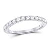 Image 1 : Round Diamond Single Row Band Ring 1/2 Cttw 10KT White Gold