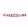 Image 2 : Round Diamond Stackable Band Ring 1/20 Cttw 14KT Rose Gold