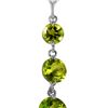 Image 1 : Genuine 3.6 ctw Peridot Necklace 14KT White Gold - REF-24R4P