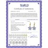 Image 2 : Genuine 4.43 ctw Tanzanite & Diamond Earrings 14KT Yellow Gold - REF-79M3T