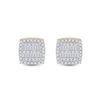 Image 2 : Baguette Diamond Square Earrings 1/3 Cttw 10KT Yellow Gold