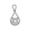Image 1 : Round Diamond Teardrop Pendant 1/4 Cttw 10KT White Gold
