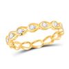 Image 1 : Round Diamond Stackable Band Ring 1/5 Cttw 10KT Yellow Gold