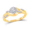 Image 1 : Round Diamond Solitaire Promise Ring 1/6 Cttw 10KT Yellow Gold