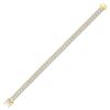 Image 2 : Round Diamond Cuban Link Bracelet 1-7/8 Cttw 10KT Yellow Gold