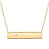 Image 1 : Round Diamond Rectangle Bar Necklace .02 Cttw 10KT Yellow Gold