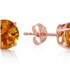 Image 1 : Genuine 3.1 ctw Citrine Earrings 14KT Rose Gold - REF-23T9A